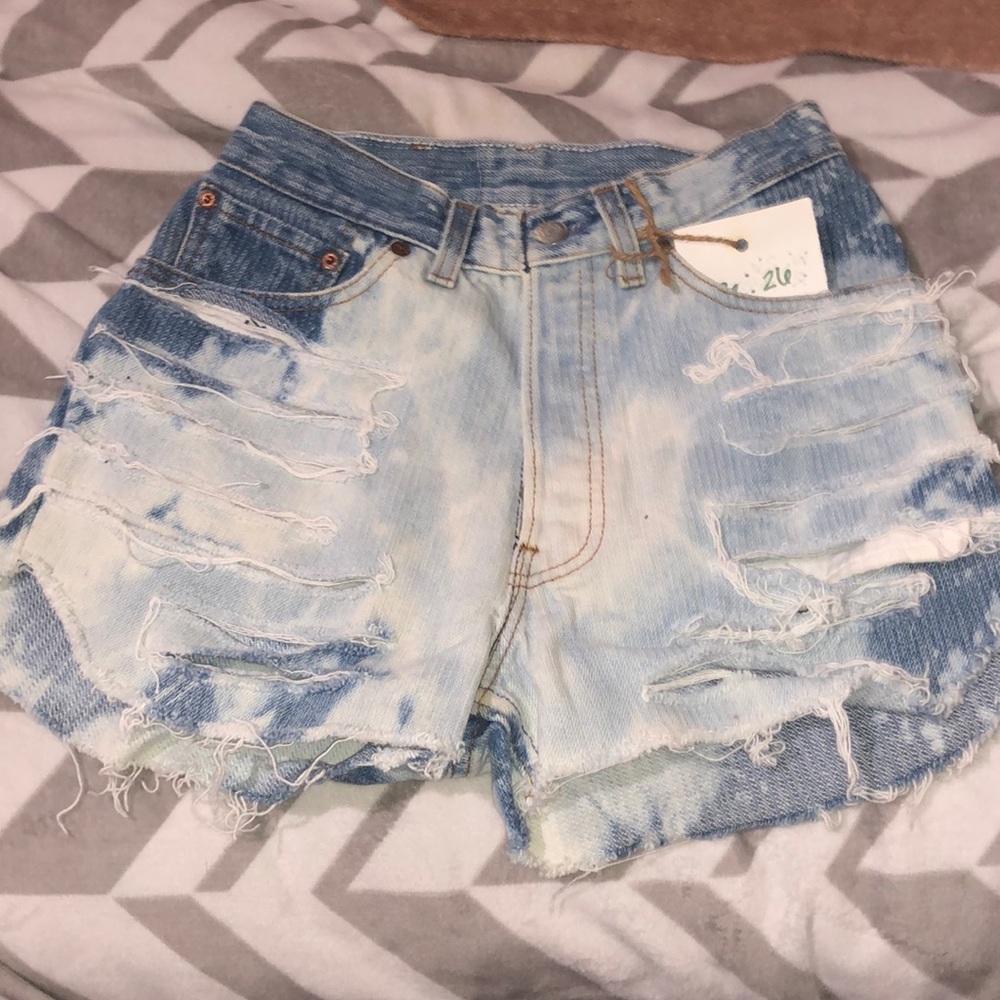 Levi’s 501 Bleached Distressed Jean Shorts